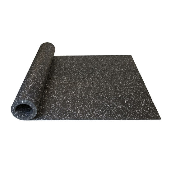 GenieMat Fit08 Fitness Floor Covering Silver Gray - Roll of 4' x 25' x 8 mm