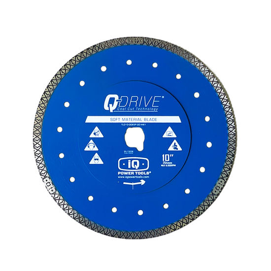 Dry Tile Saw Blade Q-Drive Soft Material 10"