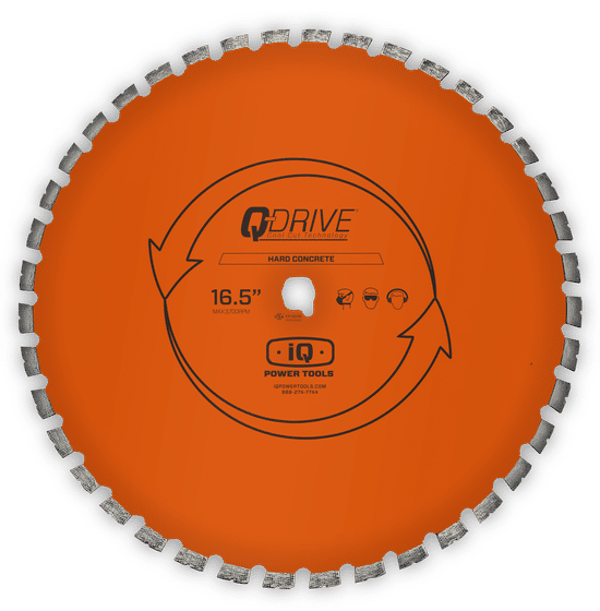 Q-Drive Arrayed Segmented Hard Concrete Orange Blade 16.5"