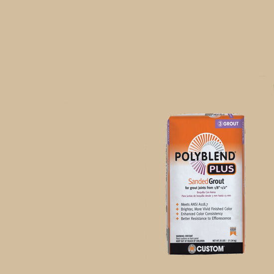 Sanded Grout Polyblend Plus #122 Linen 25 lb