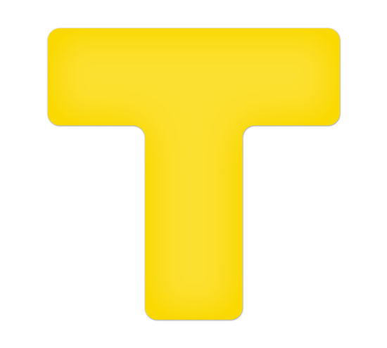 Yellow Tuff Mark "T" Shape - pack of 20
