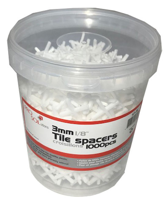 Tile Spacers X shaped 3mm (1/8") - Bucket of 1000