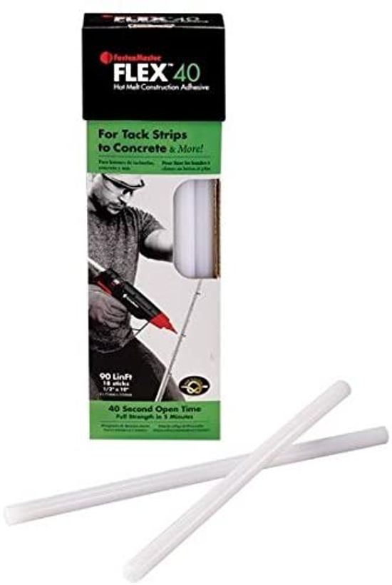 Glue Sticks Flex 40 HotMelt for Tack Strips to Concrete 1/2" x 10" (Pack of 1 lb)