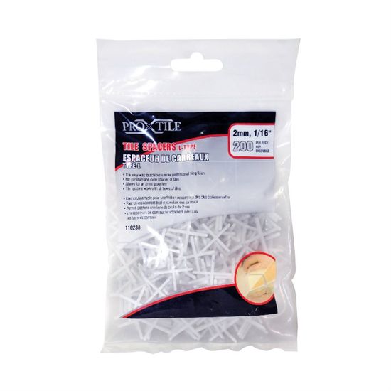 Tile Spacers 2 mm (Pack of 200)