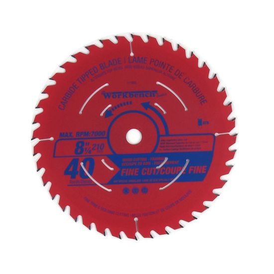 Saw Blade, Carbide Tipped 8 1/4" 40T