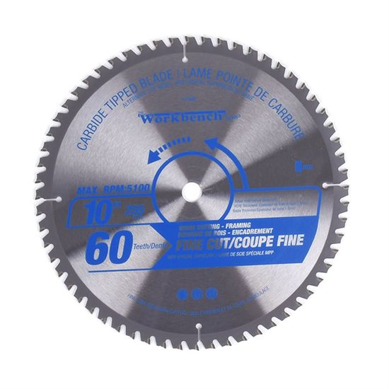 Saw Blade, Carbide Tipped 10" 60T