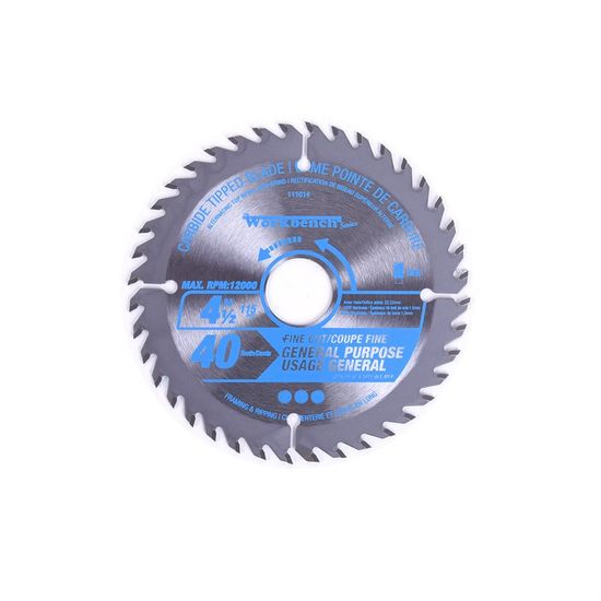 Saw Blade, Carbide Tipped 4 1/2" 40T