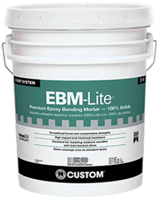 Mortier de liaison époxy Premium 100% solides EBM-Lite parties A+B+C