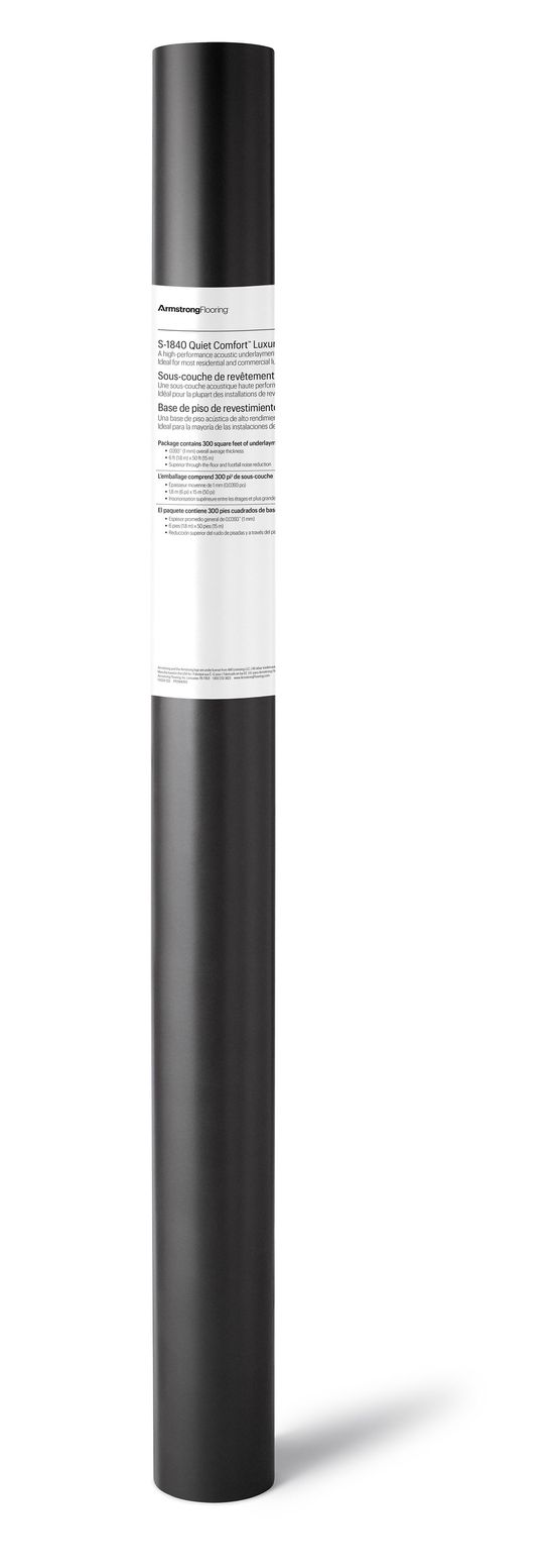 Membrane acoustique pour plancher de Vinyle Quiet Comfort Luxury Black Foam 6' x 50' - 1 mm (300 sqft)