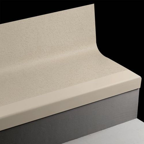 Johnsonite Angle Fit Rubber Stair Tread with Integrated Riser Rice