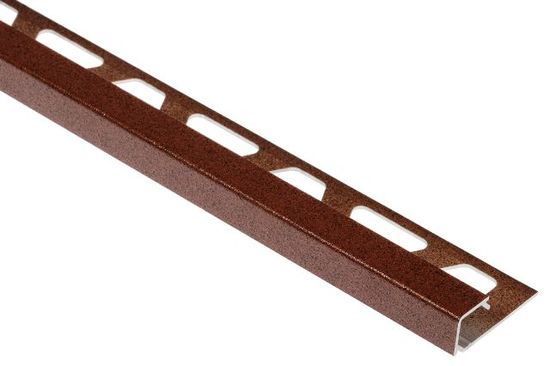 Square Edge Trim QUADEC - Rustic Brown Aluminum 3/8" (10 mm) x 10'