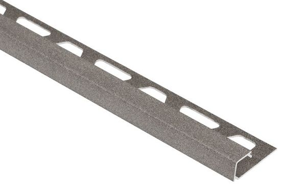Square Edge Trim QUADEC - Stone Grey Aluminum 3/8" (10 mm) x 10'
