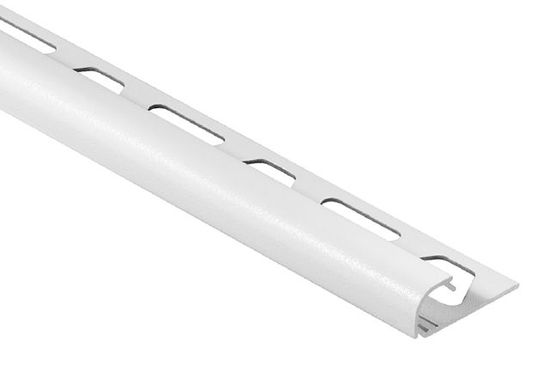 Bullnose Trim RONDEC - Aluminum Matte White 3/8" (10 mm) x 10' 