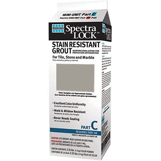 Spectralock Pro Premium Grout Part C Colored Powder #1287 Stormy Grey 2 lb