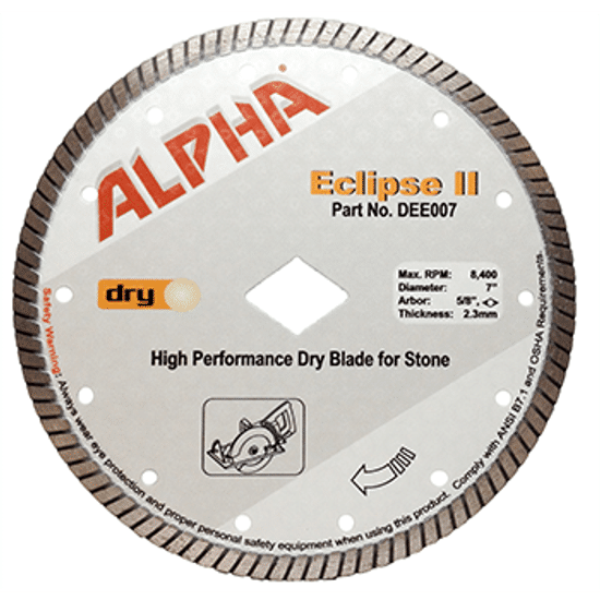 High Performance Dry Blade Eclipse II for Stone 7"