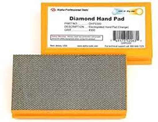 Diamond Hand Polishing Pad with Electroplated Bond Orange 300 Grit