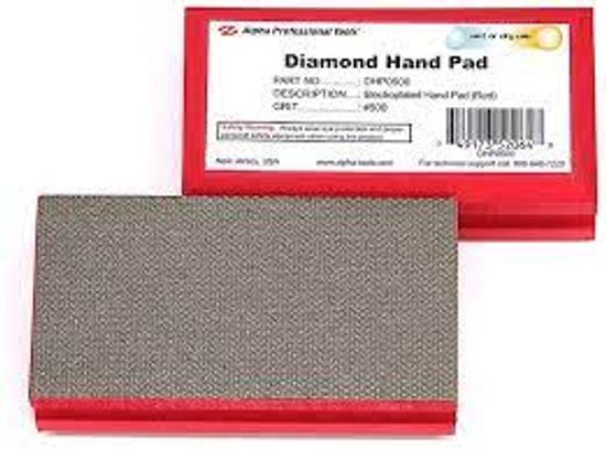 Diamond Hand Polishing Pad with Electroplated Bond Red 500 Grit