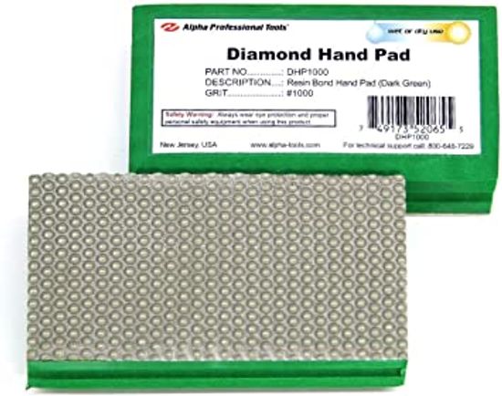 Tampon de polissage à la main diamanté à liant résineux Dark Green grain 1000