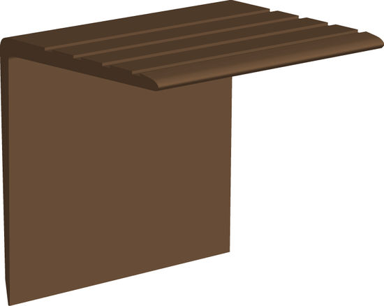 Vinyl Square Overlap Stair Nose #43 Red Maple 1-3/4" (44.4 mm) x 1-1/2" x 12'