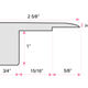 Vinyl Nature Prints #V203 Mystic White Square Edge Overlap Stair Nosing 94"