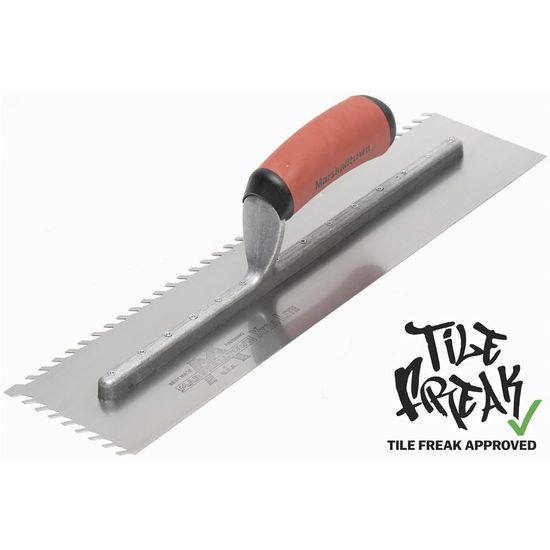 LayFlat Notch Trowel 16" x 4" with Notch 1/4"