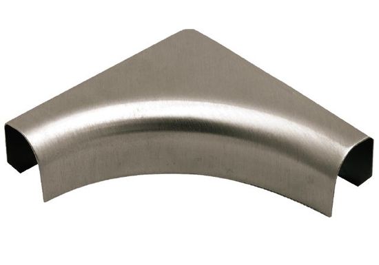 Coin d'évier Rondec en acier inoxydable - Hauteur 3/8" (10 mm) avec un rayon de 1 1/2"