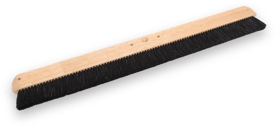 Concrete Broom Wood Backed 48" with Black Horsehair Bristle