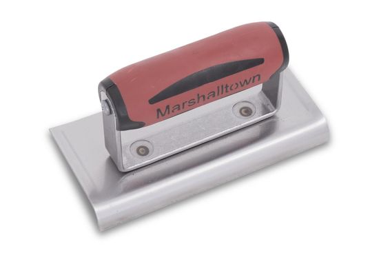 Concrete Edger High Carbon Steel 3" x 6" with a Curved Edge of 3/8" Radius and a Lip of 1/2"
