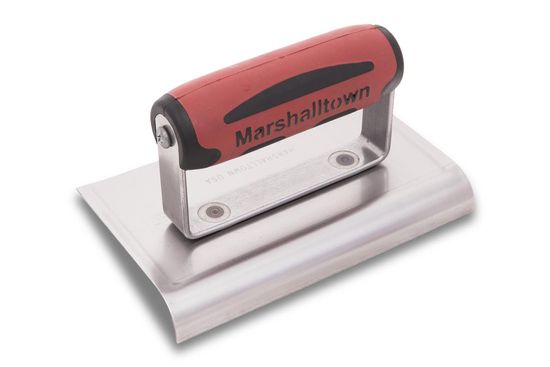 Concrete Edger High Carbon Steel 4" x 6" with a Curved Edge of 1/2" Radius and a Lip of 5/8"