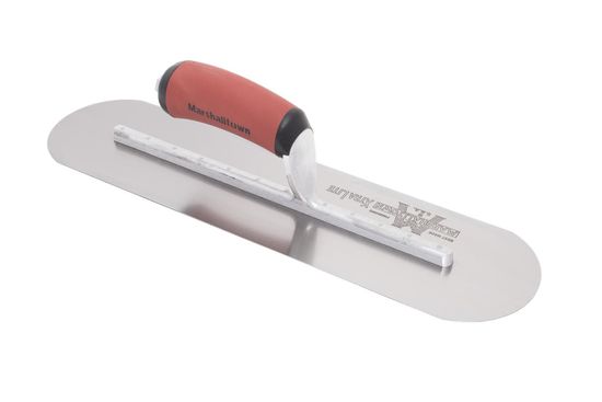 Pool Trowel High Carbon Steel 5" x 20" with a DuraSoft Handle and Fix with 12 Rivets