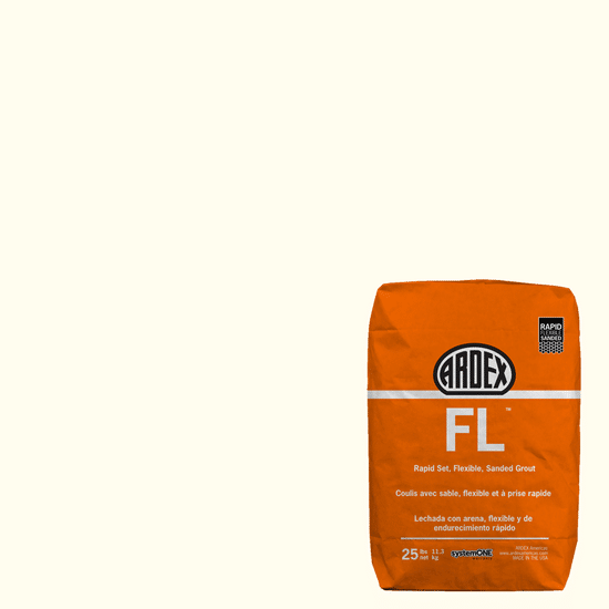 FL Rapid-Set Flexible Sanded Grout - Polar White #01 - 25 lb
