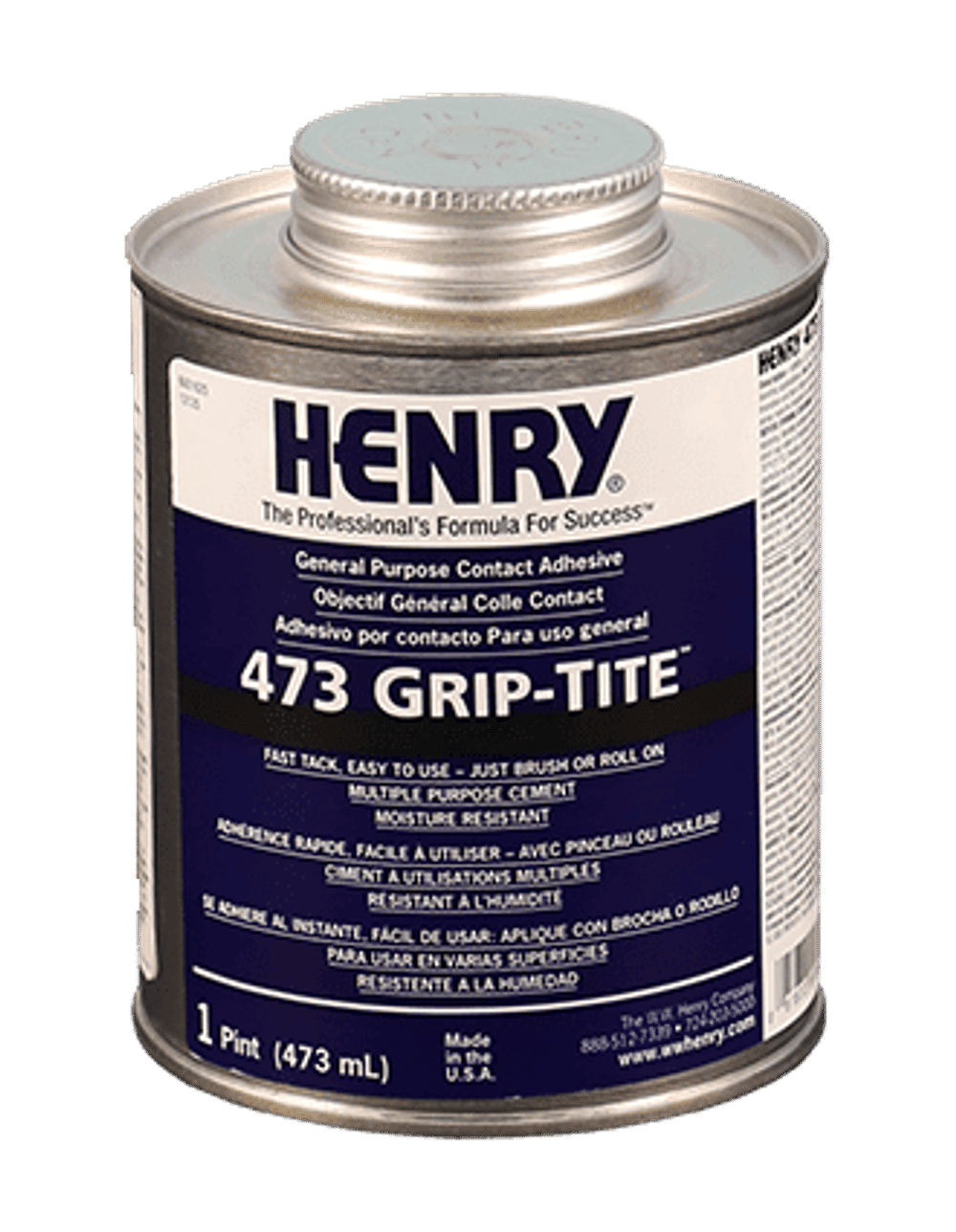 Henry 473 GripTite Adhésif de contact d'usage général 473 mL (12125