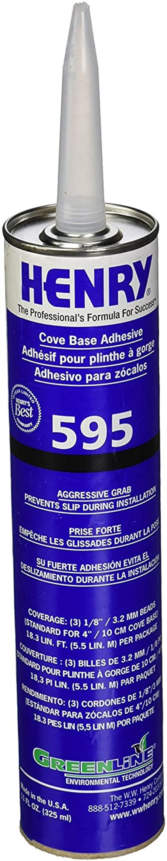 595 Cove Base Adhesive - 11 oz