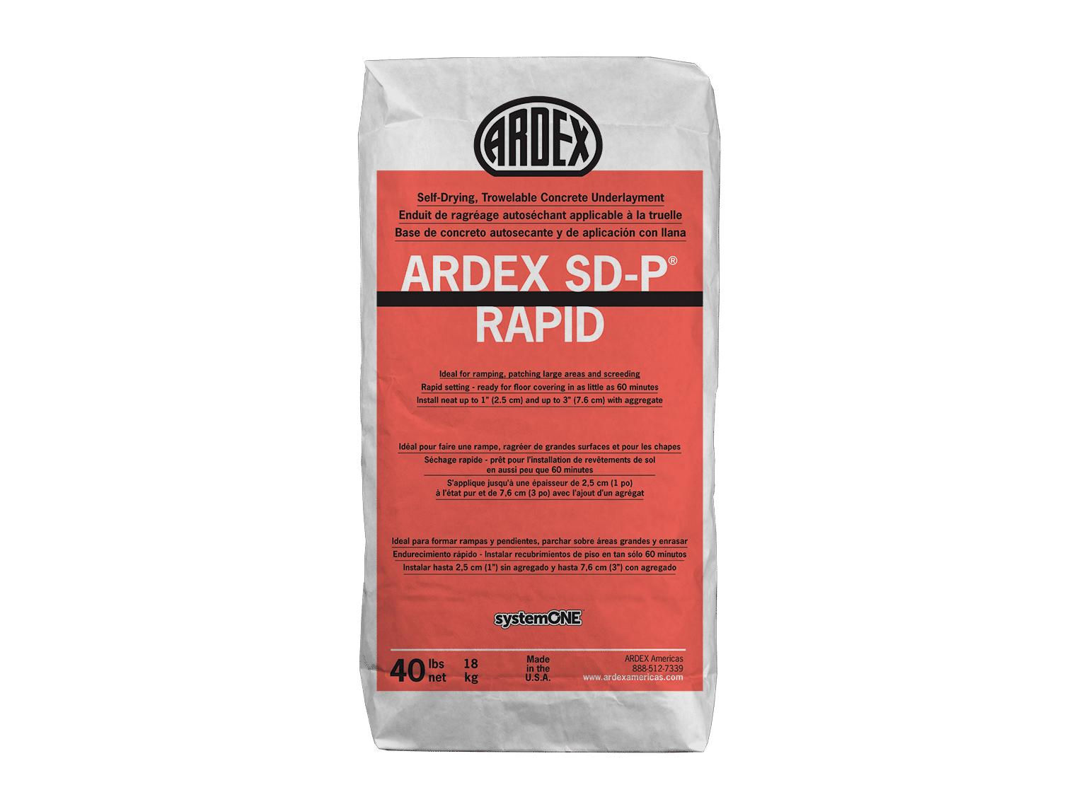Ardex SDP RAPID SelfDrying Trowelable Concrete Underlayment, Gray
