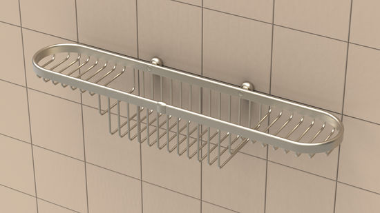 Combination Basket Promessa Series Brushed Nickel With Wall Anchor