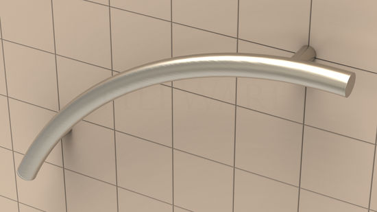 Curved Grab Bar Victoria Series ADA Brushed Nickel Contemporary 24" 