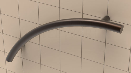 Barre d'appui courbée Victoria Series ADA Bronze frotté à l'huile contemporain 24"