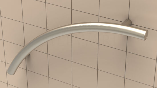 Curved Grab Bar Victoria Series ADA Brushed Nickel Traditional 24" 