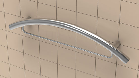 Barre d'appui courbée combinée Victoria Series ADA Chrome poli traditionnel 24" 