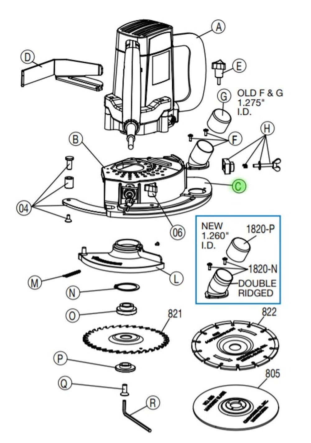 Crain Height Adjuster and Stabilizer Assembly for No. 812 1812 C