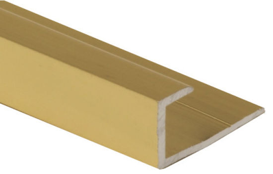 J-Moulding Aluminum Gold Anodized 1/4" x 3/4" x 8'