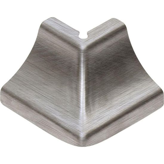 DILEX-EHK Outside Corner 90° 2-Way with 23/32" (18.5 mm) Radius - Brushed Stainless Steel (V2)