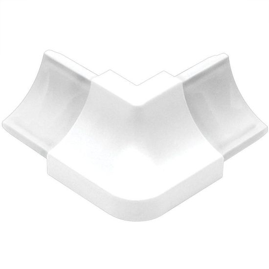 DILEX-HKW Outside Corner 90° with 11/16" (18 mm) Radius - PVC Plastic Bright White