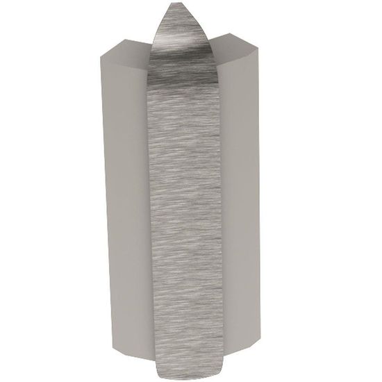 RONDEC-STEP Outside Corner 135° with Vertical Leg 1-1/2"  - Aluminum Anodized Brushed Nickel 1/2" (12.5 mm) 