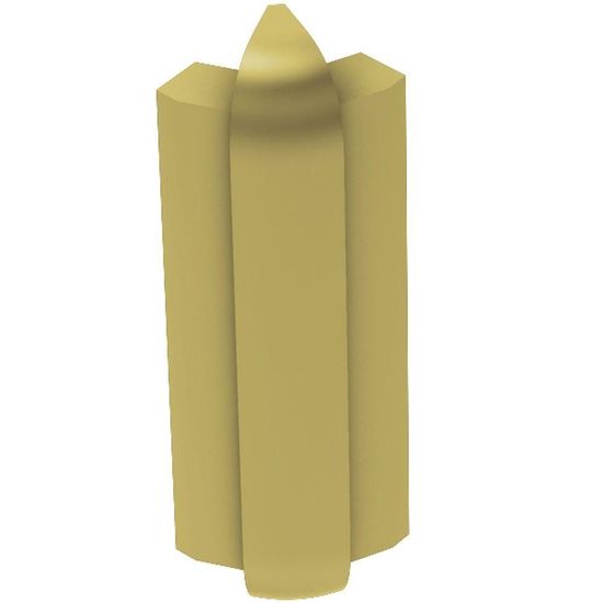 RONDEC-STEP Outside Corner 135° with Vertical Leg 2-1/4"  - Aluminum Anodized Matte Brass 5/16" (8 mm) 
