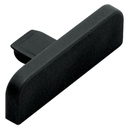 TREP-SE/-S End Cap - PVC Plastic Black 1-1/32" (26 mm) 