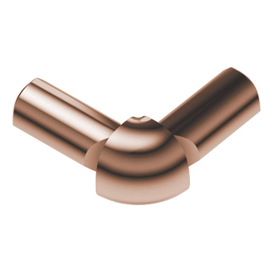 RONDEC 2-Leg Outside Corner 90° - Aluminum Anodized Polished Copper 3/8" (10 mm) 