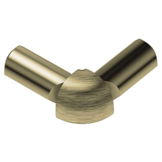 RONDEC 2-Leg Outside Corner 90° - Aluminum Anodized Brushed Brass  3/8" (10 mm) 