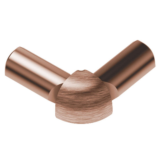 RONDEC 2-Leg Outside Corner 90° - Aluminum Anodized Brushed Copper 1/2" (12.5 mm) 