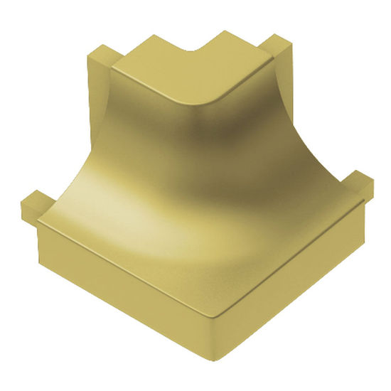 DILEX-AHK Round Outside Corner 90° with 3/8" (10 mm) Radius - Aluminum Anodized Matte Brass